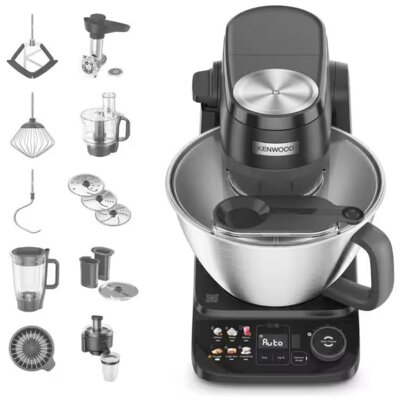 Robot kuchenny planetarny KENWOOD KHC40.080BK 1000W z blenderem, malakserem, maszynką do mielenia i wyciskarką