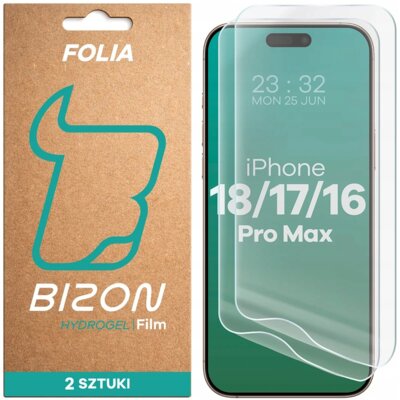Folia hydrożelowa BIZON Film Hydrogel Front Duo do Apple iPhone 16 Pro Max/17 Pro Max/18 Pro Max (2 szt.)