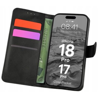 Etui BIZON Case Pocket do Apple iPhone 17 Pro/18 Pro Czarny