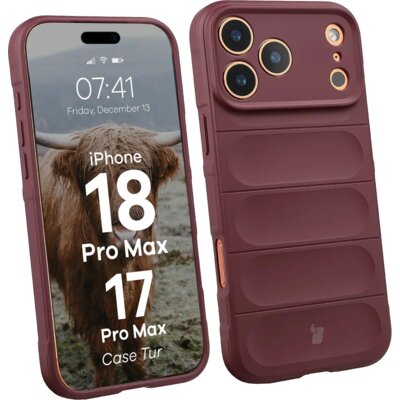 Etui BIZON Case Tur do Apple iPhone 17 Pro Max/18 Pro Max Burgundowy