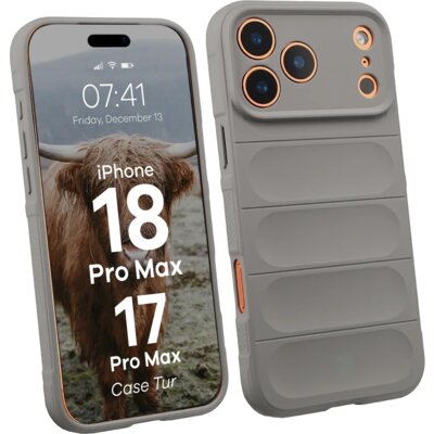 Etui BIZON Case Tur do Apple iPhone 17 Pro Max/18 Pro Max Jasnoszary