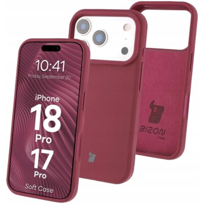 Etui BIZON Soft do Apple iPhone 17 Pro/18 Pro Śliwkowy