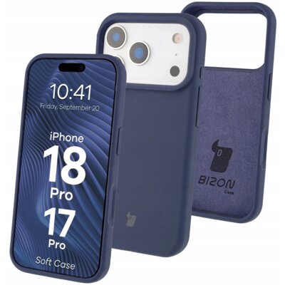 Etui BIZON Soft do Apple iPhone 17 Pro/18 Pro Ciemnoniebieski