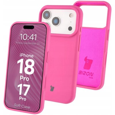 Etui BIZON Soft do Apple iPhone 17 Pro/18 Pro Fuksjowy