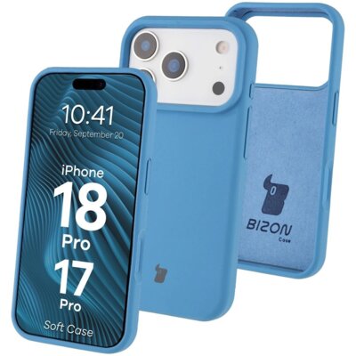 Etui BIZON Soft Case do Apple iPhone 17 Pro Niebieski