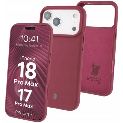 Etui BIZON Soft Case do Apple iPhone 17 Pro Max/18 Pro Max Śliwkowy