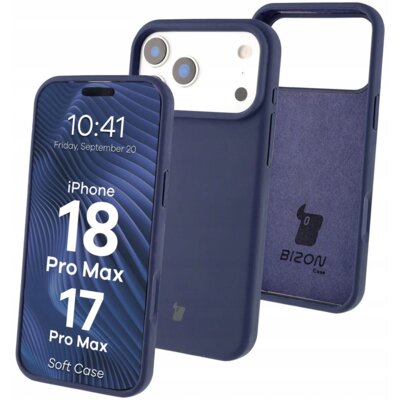 Etui BIZON Soft Case do Apple iPhone 17 Pro Max/18 Pro Max Ciemnoniebieski