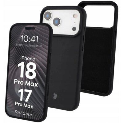 Etui BIZON Soft Case do Apple iPhone 17 Pro Max/18 Pro Max Czarny