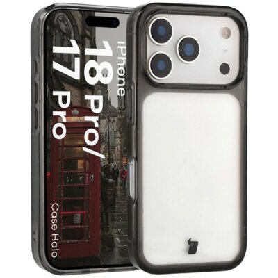Etui BIZON Case Halo do Apple iPhone 17 Pro/18 Pro Czarny