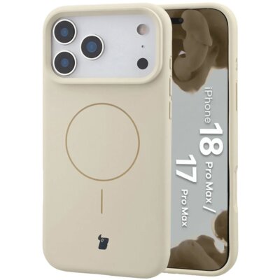 Etui BIZON Soft Case Magnetic do Apple iPhone 17 Pro Max/18 Pro Max Kość słoniowa