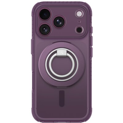 Etui AMAZINGTHING Titan Pro Lens Ring Set MagSafe do Apple iPhone 18 Pro Przezroczysto-fioletowy