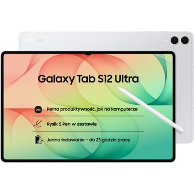 Tablet SAMSUNG Galaxy Tab S12 Ultra 14.6" 16/1000GB Wi-Fi Srebrny + Rysik S Pen