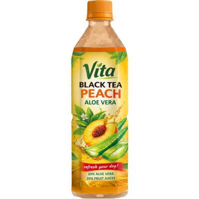 Napój VITA Czarna herbata z aloesem Brzoskwiniowy (500 ml)