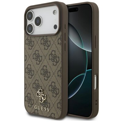 Etui GUESS 4G Small Classic Logo MagSafe do Apple iPhone 17 Pro Max/18 Pro Max Brązowy