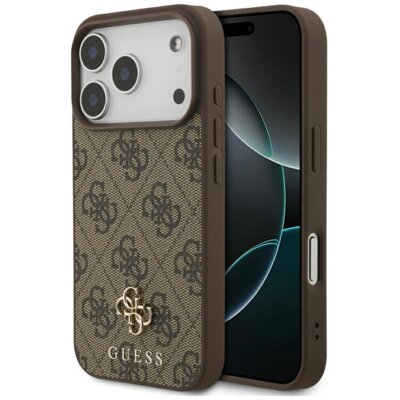 Etui GUESS 4G Small Classic Logo MagSafe do Apple iPhone 17 Pro/18 Pro Brązowy