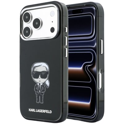 Etui KARL LAGERFELD IML Ikonik Sketch Print MagSafe do Apple iPhone 17 Pro/18 Pro Czarny