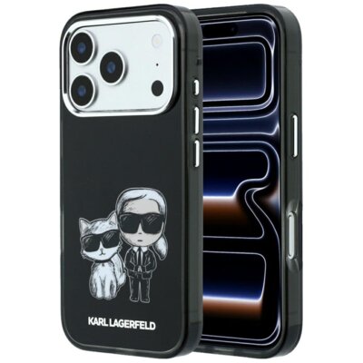 Etui KARL LAGERFELD IML Karl&Choupette Bodies Sketch Print MagSafe do Apple iPhone 17 Pro/18 Pro Czarny