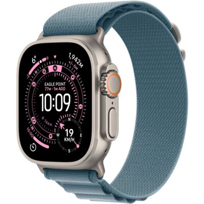 Apple Watch Ultra 3 GPS + Cellular 49mm koperta tytanowa (naturalny) + pasek Alpine rozmiar M (jasnoniebieski)