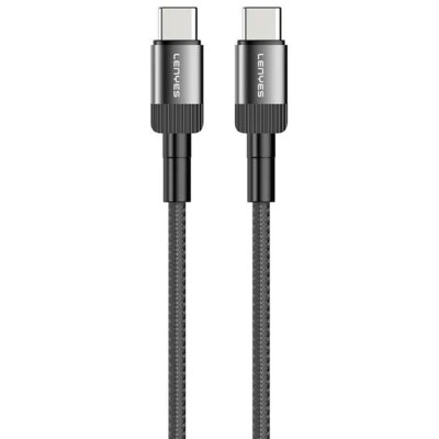 Kabel USB-C - USB-C LENYES LC546 TC-TC 60W 1 m Czarny