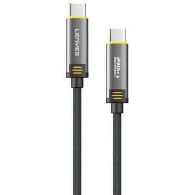 Kabel USB-C - USB-C LENYES LC533 TC-TC 240W 1 m Czarny