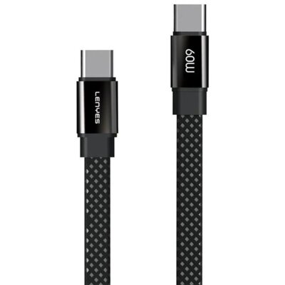 Kabel USB-C - USB-C LENYES LC538 TC-TC 60W 1 m Czarny