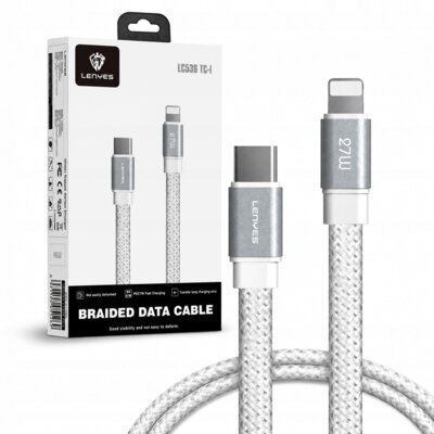 Kabel USB-C - Lightning LENYES LC538 TC-I 30W 1 m Biały