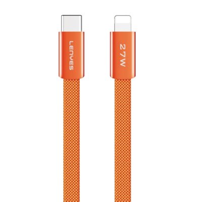 Kabel USB-C - Lightning LENYES LC567 TC-I 27W 1 m Pomarańczowy