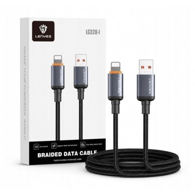 Kabel USB-A - Lightning LENYES LC528 I 60W 1 m Czarny