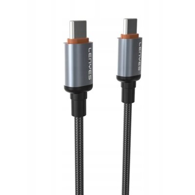 Kabel USB-A - USB-C LENYES LC528 TC 60W 1 m Czarny