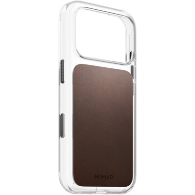Etui NOMAD Clear Leather Case do Apple iPhone 17 Pro/18 Pro Brązowy