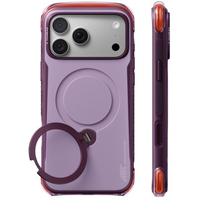 Etui TORRAS Ostand Q3 Air Pro MagSafe do Apple iPhone 17 Pro/18 Pro Fioletowy