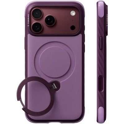 Etui TORRAS Ostand Q3 Rugg MagSafe do Apple iPhone 17 Pro/18 Pro Fioletowy