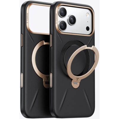 Etui TORRAS Ostand Q3 VegSkin MagSafe do Apple iPhone 17 Pro Max/18 Pro Max Czarny