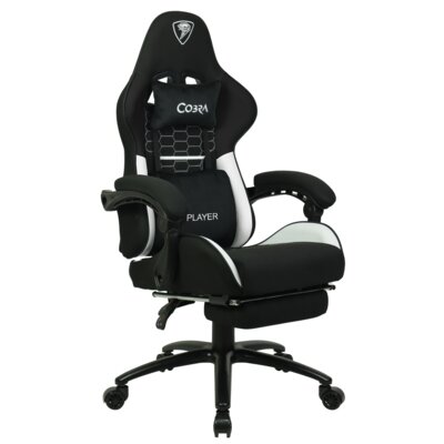 Fotel gamingowy COBRA Player Pro 7.0 CRF72P Czarno-biały