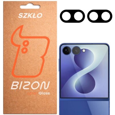 Szkło hartowane na obiektyw BIZON Glass Silk Lens do Samsung Galaxy Z Flip 8 (2 szt.)