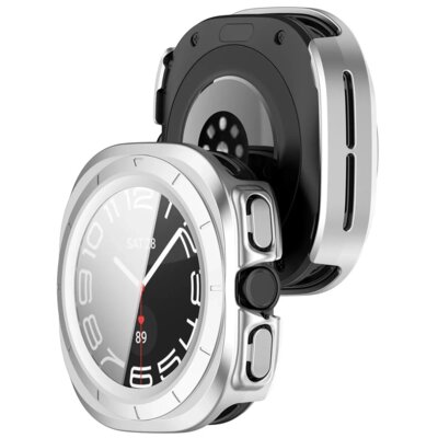 Etui BIZON Watch Adamo do Samsung Galaxy Watch Ultra 2 47mm (2026) Satynowo-srebrny