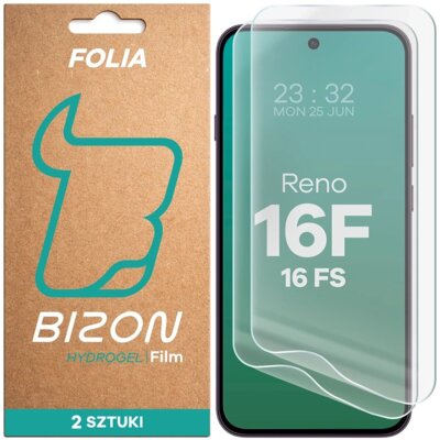 Folia hydrożelowa BIZON Film Hydrogel Front Duo do Oppo Reno 16F/Oppo Reno 16 FS 5G (2 Szt.)