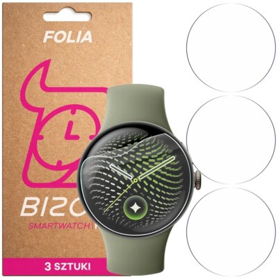 Folia ochronna BIZON Watch Film HydroFlex do Google Pixel Watch 5 (41mm) (3 szt.)