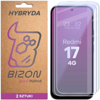 Szkło hybrydowe BIZON Hybrid Mule Duo do Xiaomi Redmi 17 4G (2 szt.)