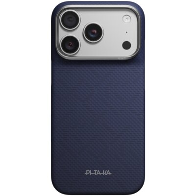 Etui PITAKA Edge Case PTK Weaving-Sapphire MagSafe do Apple iPhone 17 Pro/18 Pro Niebieski