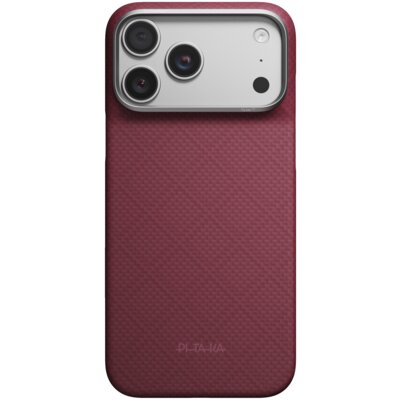 Etui PITAKA Edge Case Argyle MagSafe do Apple iPhone 17 Pro Max/18 Pro Max Burgundowy
