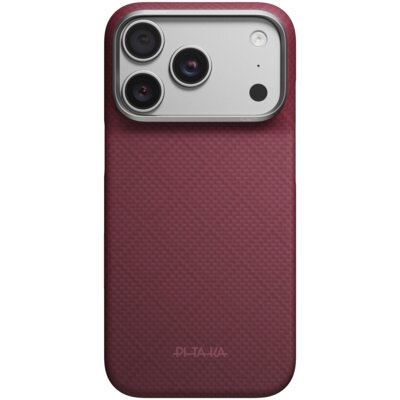 Etui PITAKA Edge Case Argyle MagSafe do Apple iPhone 17 Pro/18 Pro Burgundowy