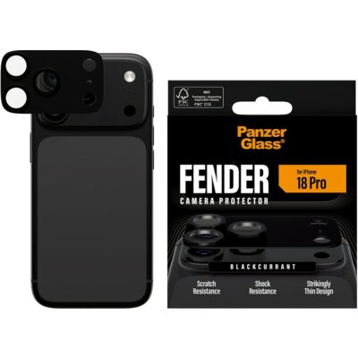 Nakładka na obiektyw PANZERGLASS Fender Camera Protector do Apple iPhone 18 Pro Czarna porzeczka