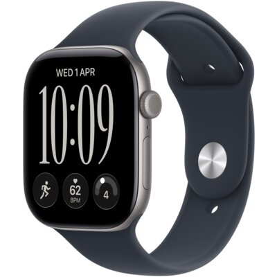 Apple Watch 12 GPS + Cellular 46mm koperta z aluminium (gwiezdna szarość) + pasek sportowy rozmiar M/L (granat)