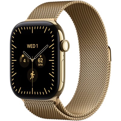 Apple Watch 12 GPS + Cellular 42mm koperta z tytanu (żywe złoto) + bransoleta mediolańska (żywe złoto)