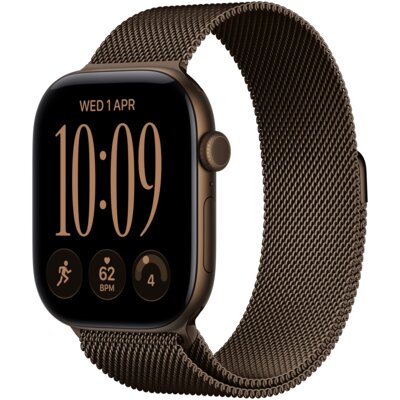 Apple Watch 12 GPS + Cellular 42mm koperta z aluminium (ciemny brąz) + bransoleta mediolańska (ciemny brąz)