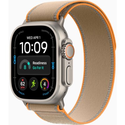Apple Watch Ultra 4 GPS + Cellular 49mm koperta tytanowa (naturalny) + pasek Trail rozmiar M/L (piasek)