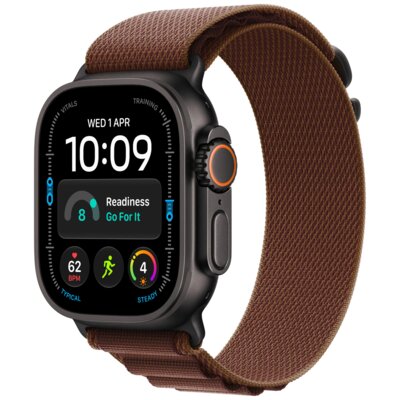 Apple Watch Ultra 4 GPS + Cellular 49mm koperta tytanowa (czarny) + pasek Alpine rozmiar M (burgund)