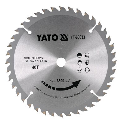 Tarcza do cięcia YATO YT-60633 190 mm