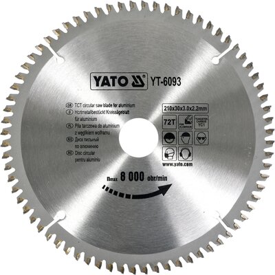 Tarcza do cięcia YATO YT-6093 210 mm